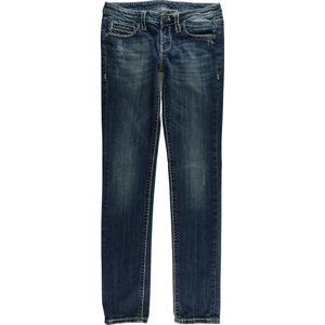 Anoname Skinny Jeans Women's 27 Flap Pockets Stretch Low Rise B470